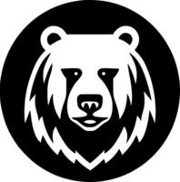 oso - negro y blanco aislado icono - vector ilustración