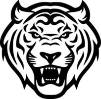 Tiger, Black and White Vector illustration