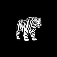 tigre, negro y blanco vector ilustración