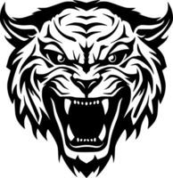 Tigre - minimalista y plano logo - vector ilustración