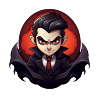Cartoon Style Halloween Vampires No Background Applicable to any context Perfect for print on demand merchandise AI Generative png