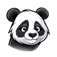 Cartoon Style Panda Artistic Cute Panda Bear No Background Perfect for Print on Demand Merchandise AI Generative png