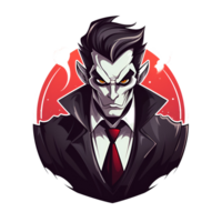 Cartoon Style Halloween Vampires No Background Applicable to any context Perfect for print on demand merchandise AI Generative png