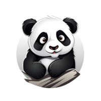 desenho animado estilo panda artístico fofa panda Urso não fundo perfeito para impressão em exigem mercadoria ai generativo png