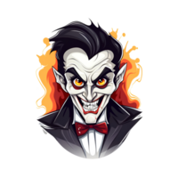 Cartoon Style Halloween Vampires No Background Applicable to any context Perfect for print on demand merchandise AI Generative png