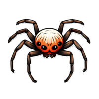 desenho animado estilo dia das Bruxas aranha tarântula não fundo perfeito para impressão em exigem mercadoria ai generativo png