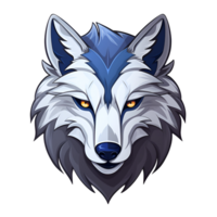 dessin animé style Loup non Contexte en vigueur à tout le contexte parfait pour impression sur demande marchandise ai génératif png