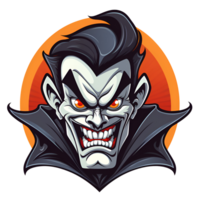 Cartoon Style Halloween Vampires No Background Applicable to any context Perfect for print on demand merchandise AI Generative png