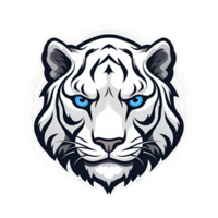 Artistic Style Snow Leopard Cartoon Snow Leopard No Background Perfect for Print on Demand AI Generative png