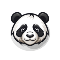 Cartoon Style Panda Artistic Cute Panda Bear No Background Perfect for Print on Demand Merchandise AI Generative png