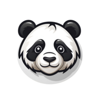 dessin animé style Panda artistique mignonne Panda ours non Contexte parfait pour impression sur demande marchandise ai génératif png