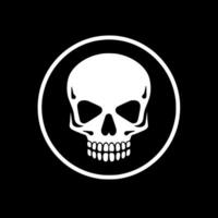 Skull, Black and White Vector illustration