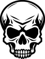 Skull - Black and White Isolated Icon - Vector illustration