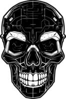 Skull, Minimalist and Simple Silhouette - Vector illustration