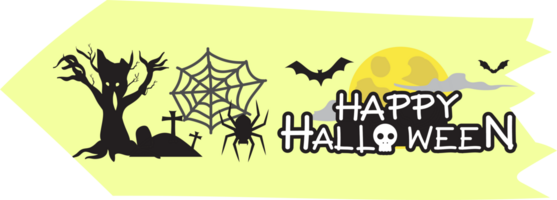 Halloween Washi Band auf transparent Hintergrund. png