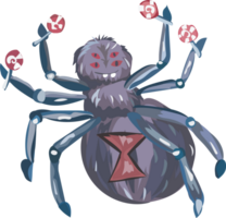 Halloween spider illustration on transparent background. png
