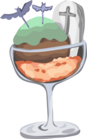 Halloween dessert on transparent background. png