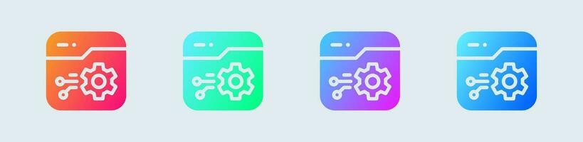 Tool solid icon in gradient colors. Repair signs vector illustration.