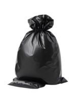 black trash and garbage bag on transparent. AI Generated png