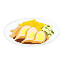 ilustração indonésio tradicional Comida pempek png