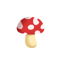 champignon rouge point png