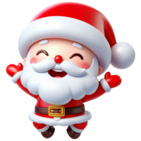Happy Santa Claus in Christmas AI generative png