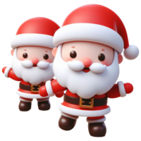 contento Papa Noel claus en Navidad ai generativo png