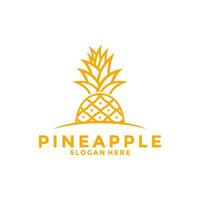 Pineapple organic product design logo vector, Pineapple icon logo template vector