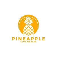 Pineapple organic product design logo vector, Pineapple icon logo template vector