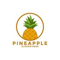 Pineapple organic product design logo vector, Pineapple icon logo template vector