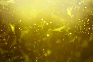 Abstract background Dot and connect line for cyber technology futuristic and network connection concept with dark and grain processed wide screen ratio photo