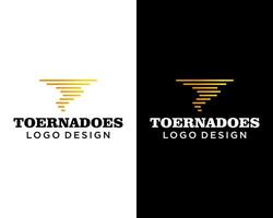 Letter T monogram tornado logo design. vector