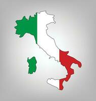 Italian flag map vector design