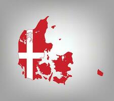 Denmark flag map vector design