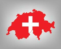 Switzerland flag map vector design