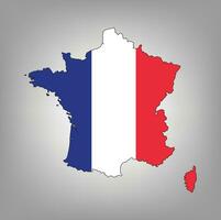 Francia bandera mapa vector diseño