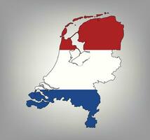 Netherlands flag map vector design