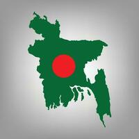 Bangladeshi flag map vector design