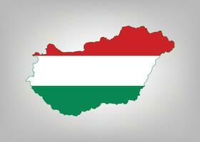 Hungary flag map vector design