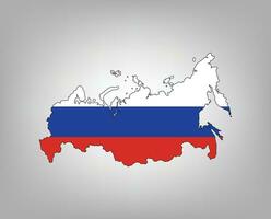 Russian flag map vector design