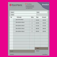 Invoice Cash memo pro vector template design