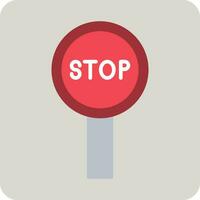 icono de vector de señal de stop