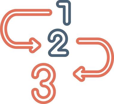 secuencial vector icono