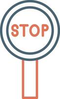 icono de vector de señal de stop