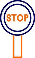 icono de vector de señal de stop