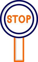 icono de vector de señal de stop