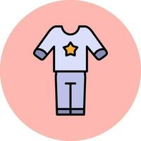 icono de vector de pijama