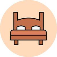 icono de vector de cama doble