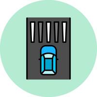 Zebra Crossing Vector Icon