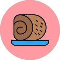 Roll Cake Vector Icon